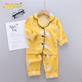 Satin Pajamas Manufacturer - High Quality Little Girls Boys Silk Night Sleepwear Set