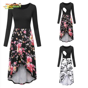 孕妇连衣裙供应商-休闲喂养夏季无袖护理连衣裙孕期