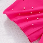 女孩服装套装工厂-夏季精品儿童服装8-12岁荷叶边上衣