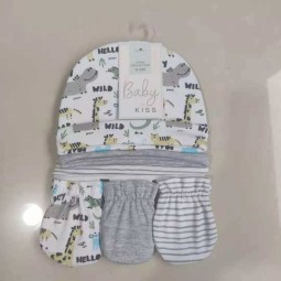 婴儿手套工厂-高品质廉价保护新生儿可爱印花无指