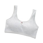 年轻女孩文胸厂家-柔软棉质可爱印花运动文胸青少年训练