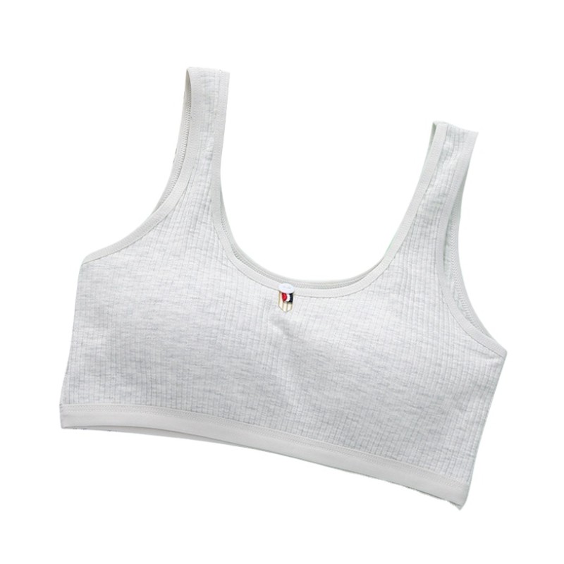 年轻女孩文胸厂家-柔软棉质可爱印花运动文胸青少年训练
