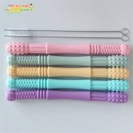 婴儿咬咬袋厂家-水果蔬菜硅胶牙胶旋转推进3尺寸