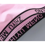 女孩短上衣厂家-透气儿童运动训练文胸字母