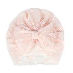 头巾和头饰供应商-新生儿大蝴蝶结发带弹性头巾打结