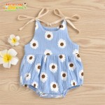 女婴连体衣工厂-夏季无袖棉质连体衣儿童连体衣