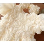 婴儿连衣裙厂家-批发高品质网纱泡泡袖柔软棉质洗礼