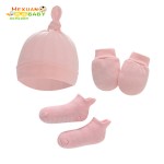 婴儿套装厂家-弹性柔软帽子和围巾套装给新父母礼品