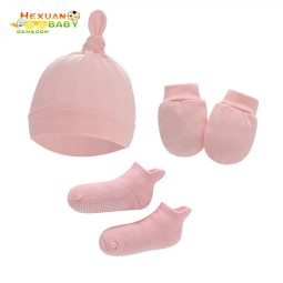 婴儿套装厂家-弹性柔软帽子和围巾套装给新父母礼品