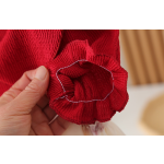 女婴连衣裙厂家-夏季新款红色短袖甜美蝴蝶结儿童服装