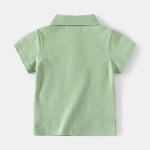 儿童Polo衫供应商-恐龙设计可爱卡通翻领吸湿短袖