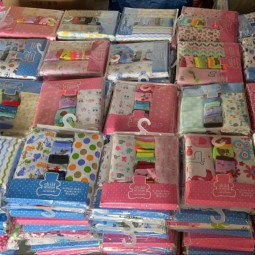 婴儿襁褓毯工厂-76*76厘米4件襁褓毯法兰绒棉混色