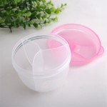 食物分格盒供应商-360度旋转便携奶粉储存盒婴儿