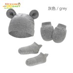 婴儿套装厂家-弹性柔软帽子和围巾套装给新父母礼品