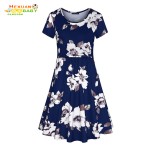 孕期睡袍厂家-孕妇连衣裙纯色圆领护理