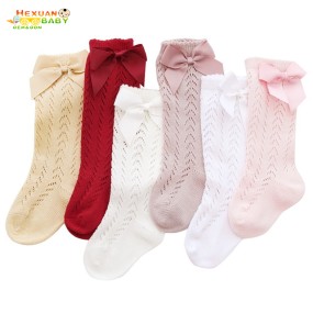 Kids Socks Supplier - Boutique High Quality Mesh Breathable Bow Knee Length Toddler