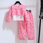 儿童服装供应商-春秋连帽衫裤子2件套休闲青少年女孩