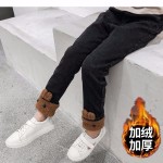 女孩牛仔裤供应商-时尚绒里加厚秋冬保暖裤子大童