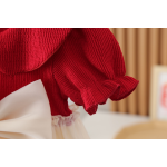 女婴连衣裙厂家-夏季新款红色短袖甜美蝴蝶结儿童服装