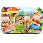 儿童拼图厂家-动物运输角色六合一铁盒立方体