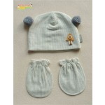 新生儿手套工厂-好评热销女婴医院帽无檐帽防抓手套