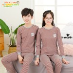 儿童睡衣厂家-尺码140-175最新设计可爱粉色印花棉质秋季