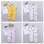 儿童睡衣工厂-3岁套装素色睡衣丝绸儿童