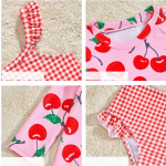 儿童泳衣供应商-3件长袖连体泳衣新款儿童女孩泳装