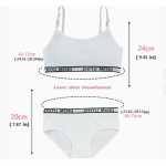 女孩短上衣厂家-透气儿童运动训练文胸字母