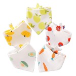 婴儿毛巾供应商-口水棉质三角毛巾围兜纱布口水巾