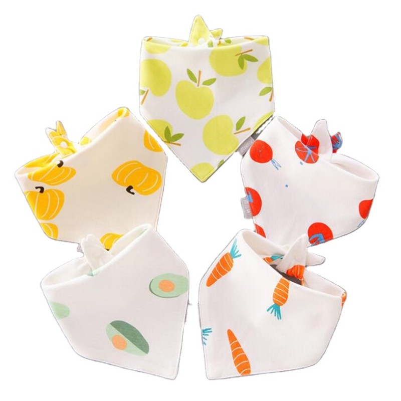 婴儿毛巾供应商-口水棉质三角毛巾围兜纱布口水巾