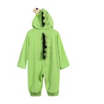儿童服装供应商-男女通用恐龙带帽连体衣休闲长袖服装