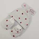 婴儿套装工厂-韩版纯棉帽鞋礼盒套装