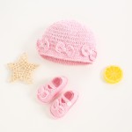 婴儿套装供应商-针织羊毛考拉帽鞋套装