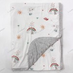 襁褓毯工厂-可定制竹纤维粘胶针织托儿所