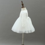 公主裙工厂-可定制白色夏季蕾丝生日