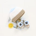 婴儿套装工厂-手工针织帽鞋生日套装