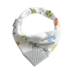 婴儿围巾生产厂家-可定制logo牙胶棉三角