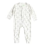 婴儿服装供应商-可定制印花有机竹纤维连体衣