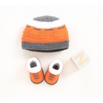 婴儿套装工厂-手工纯棉针织帽鞋