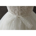 婴儿连衣裙供应商-复古亚麻白色派对裙设计