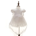 洗礼裙生产厂家-长袖女婴婚礼裙