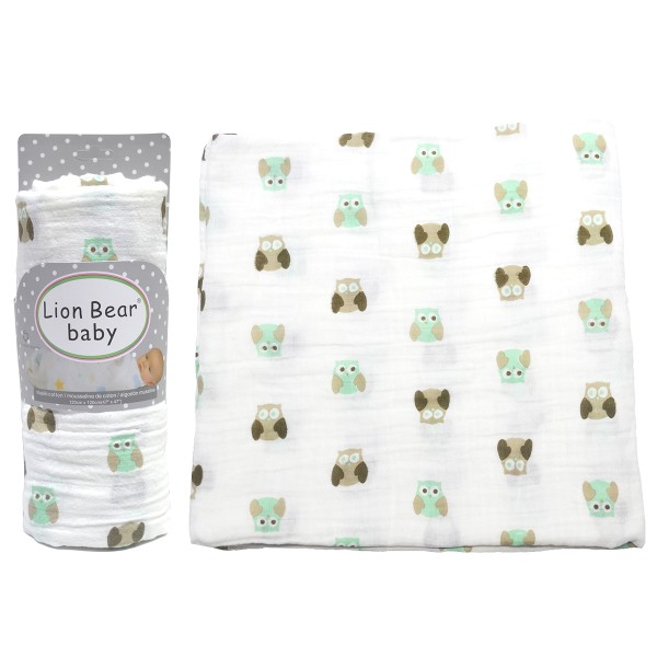 婴儿襁褓工厂-柔软有机棉纱新生儿