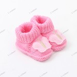 婴儿靴生产厂家-棉质钩编手工学步鞋