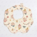 婴儿围嘴供应商-超强吸收花卉印花三角巾