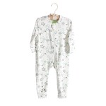 婴儿服装供应商-可定制印花有机竹纤维连体衣