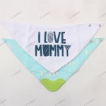 口水巾工厂-柔软棉质硅胶牙胶三角