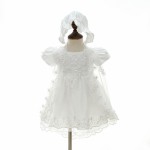 洗礼裙生产厂家-长袖女婴婚礼裙