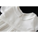 婴儿连衣裙供应商-复古蕾丝短袖派对公主