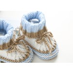 婴儿套装工厂-手工针织帽鞋生日套装